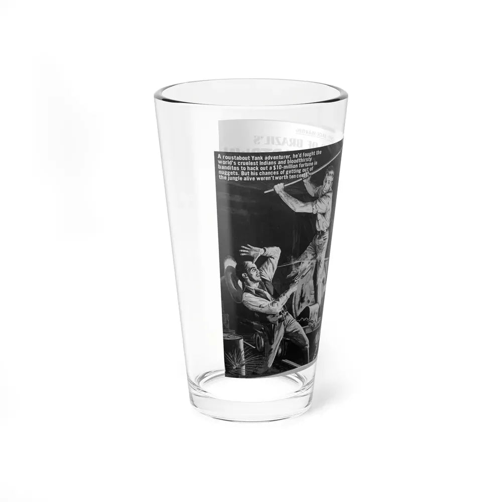 Boss of Brazil's Wildest Goldtown, For Men Only, June 1965 (Magazine Illustration) Pint Glass 16oz - Go Mug Yourself