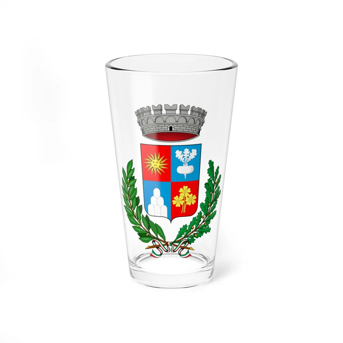 Bossico-Stemma (Italy) (Coat of Arms) Pint Glass 16oz 16oz - Go Mug Yourself