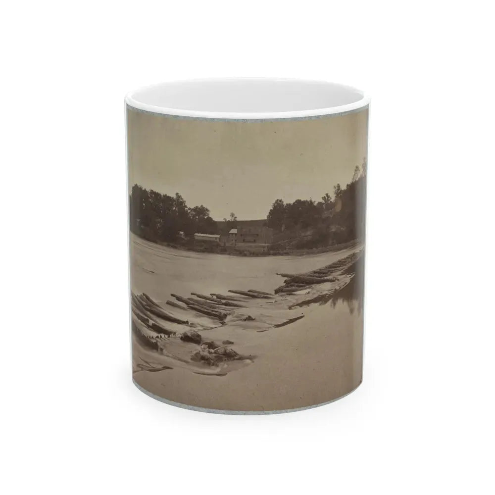 Boteler's Ford, Potomac River Near Shepherdstown. Point At Which Confederate Army Crossed After Battle Of Antietam (U.S. Civil War) White Coffee Mug 11oz - Go Mug Yourself