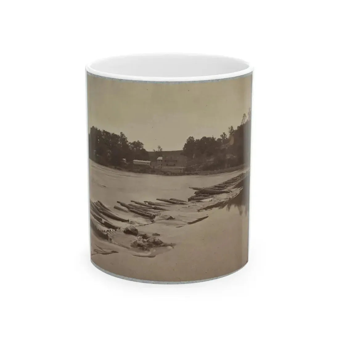 Boteler's Ford, Potomac River Near Shepherdstown. Point At Which Confederate Army Crossed After Battle Of Antietam (U.S. Civil War) White Coffee Mug 11oz - Go Mug Yourself
