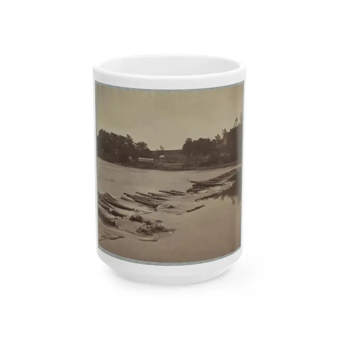 Boteler's Ford, Potomac River Near Shepherdstown. Point At Which Confederate Army Crossed After Battle Of Antietam (U.S. Civil War) White Coffee Mug 15oz - Go Mug Yourself