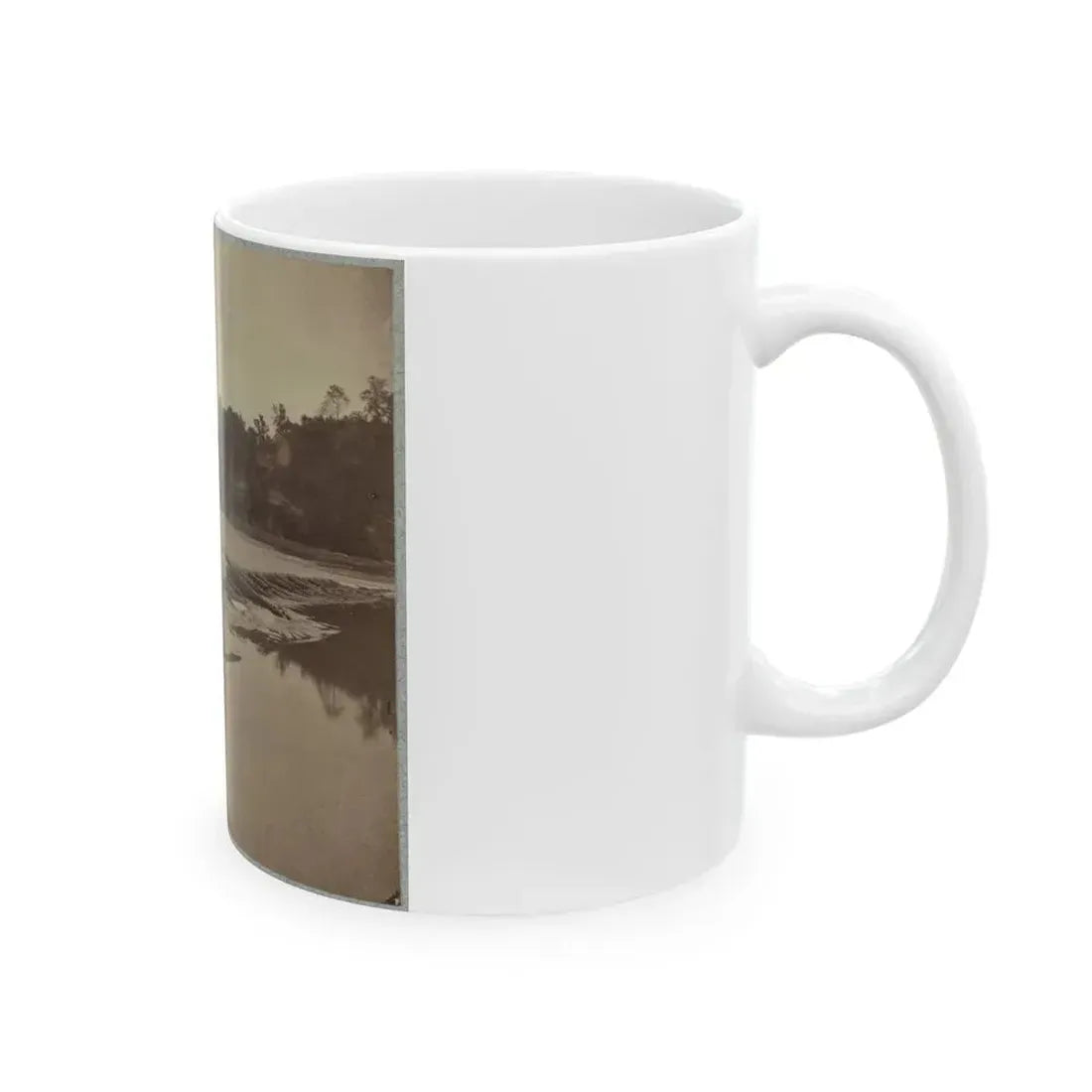 Boteler's Ford, Potomac River Near Shepherdstown. Point At Which Confederate Army Crossed After Battle Of Antietam (U.S. Civil War) White Coffee Mug - Go Mug Yourself