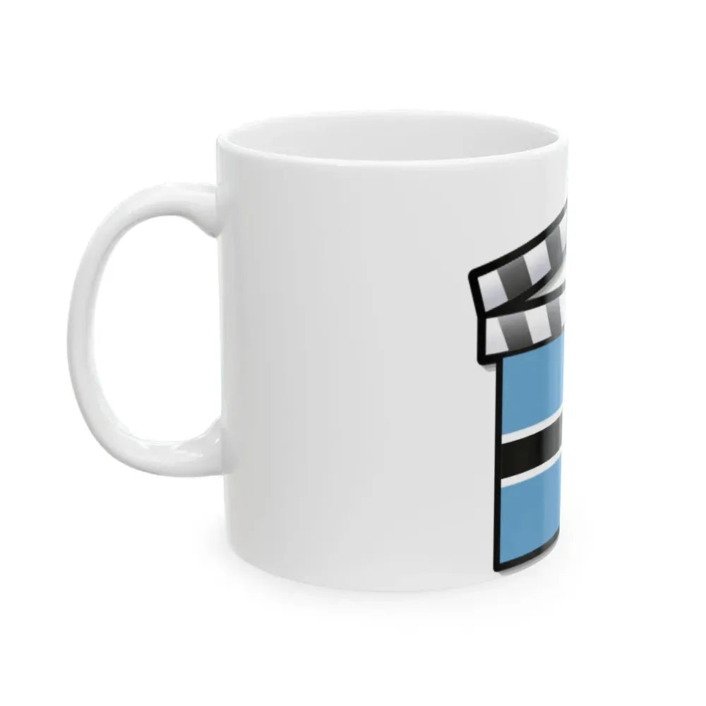 Botswana film clapperboard (Botswana) White Coffee Mug - Go Mug Yourself