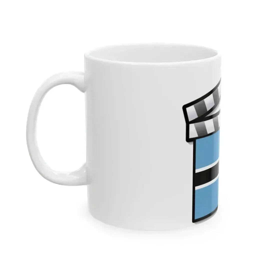 Botswana film clapperboard (Botswana) White Coffee Mug - Go Mug Yourself