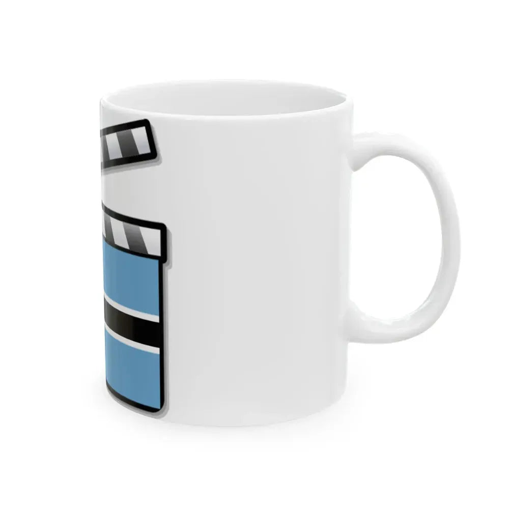 Botswana film clapperboard (Botswana) White Coffee Mug - Go Mug Yourself