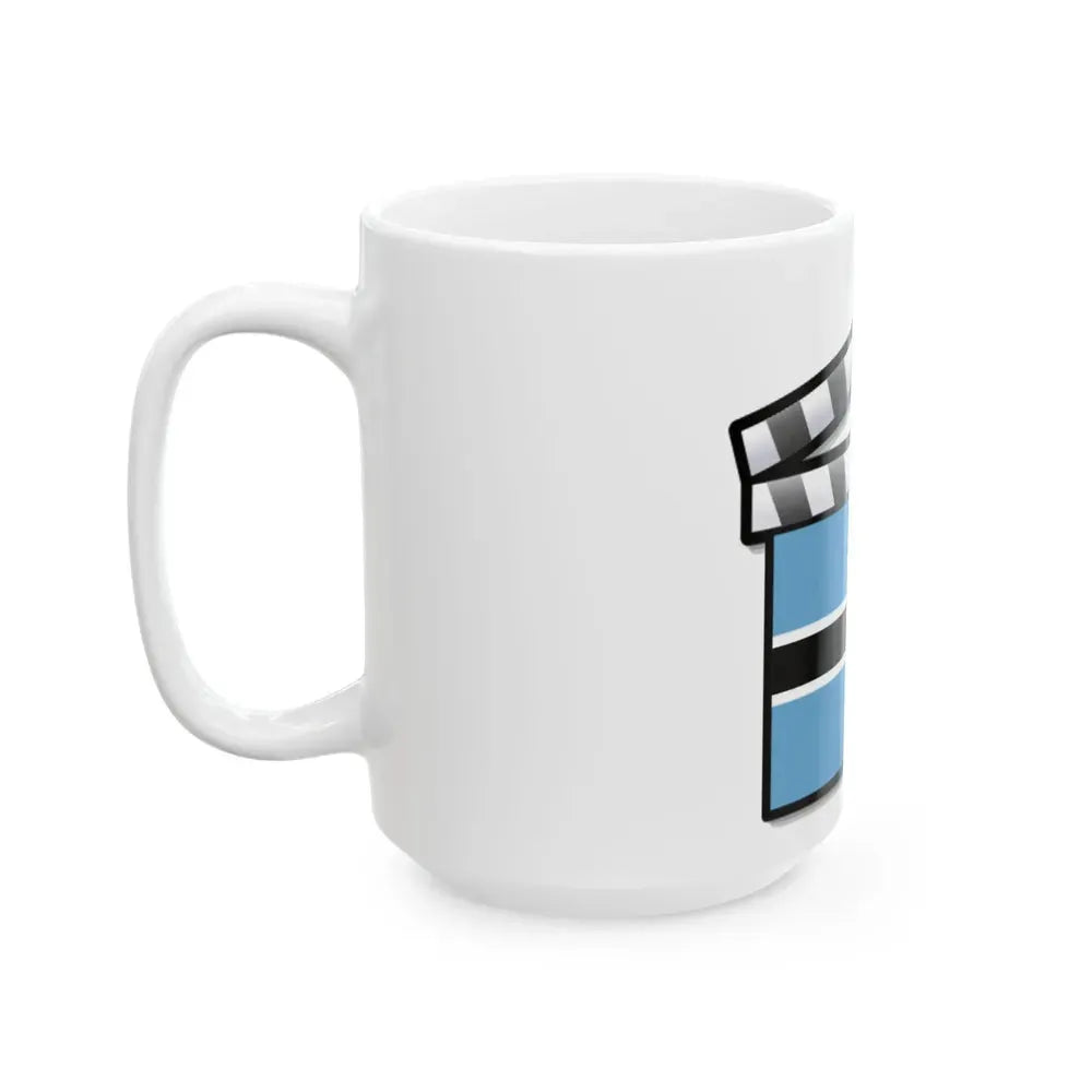 Botswana film clapperboard (Botswana) White Coffee Mug - Go Mug Yourself