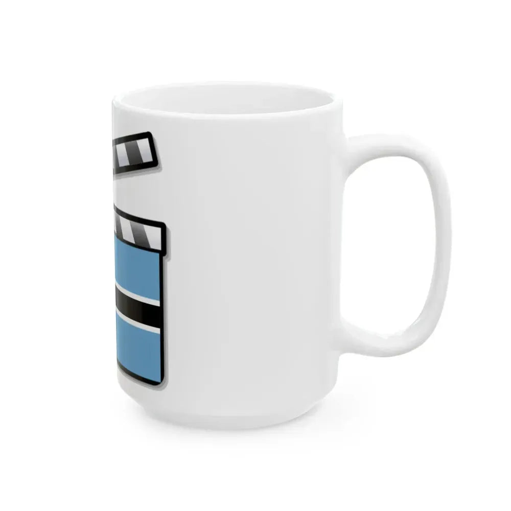 Botswana film clapperboard (Botswana) White Coffee Mug - Go Mug Yourself