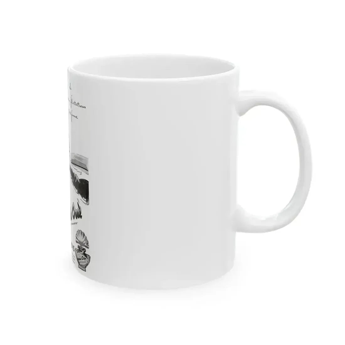 Bourjois Mais Oui advertisement, 1946 - White Coffee Mug - Go Mug Yourself