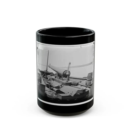 Bow Gun On Confederate Gunboat Teazer, Captured By The Maritanza (U.S. Civil War) Black Coffee Mug 15oz - Go Mug Yourself