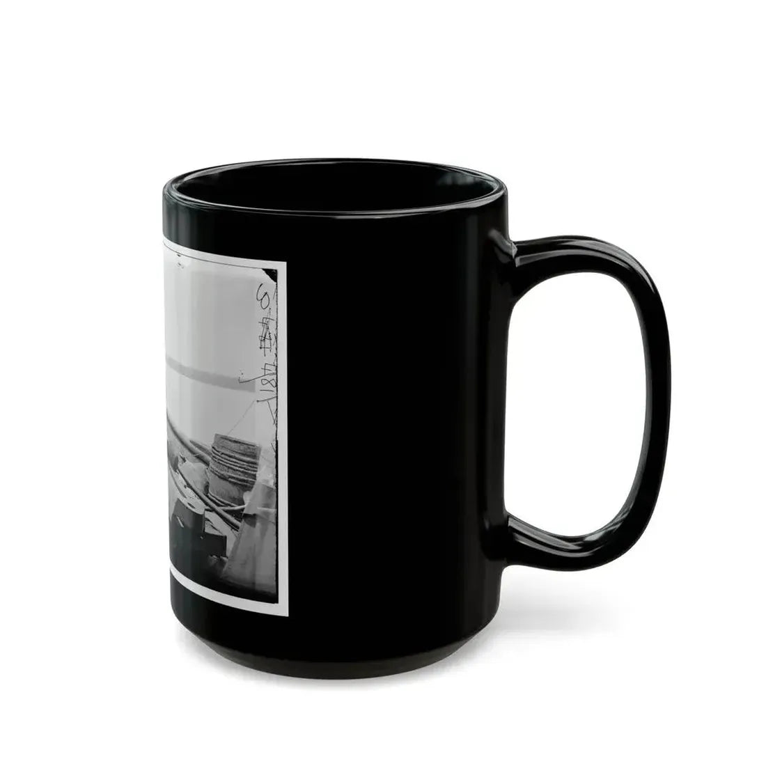 Bow Gun On Confederate Gunboat Teazer, Captured By The Maritanza (U.S. Civil War) Black Coffee Mug - Go Mug Yourself