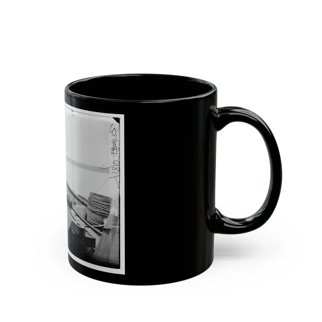 Bow Gun On Confederate Gunboat Teazer, Captured By The Maritanza (U.S. Civil War) Black Coffee Mug - Go Mug Yourself