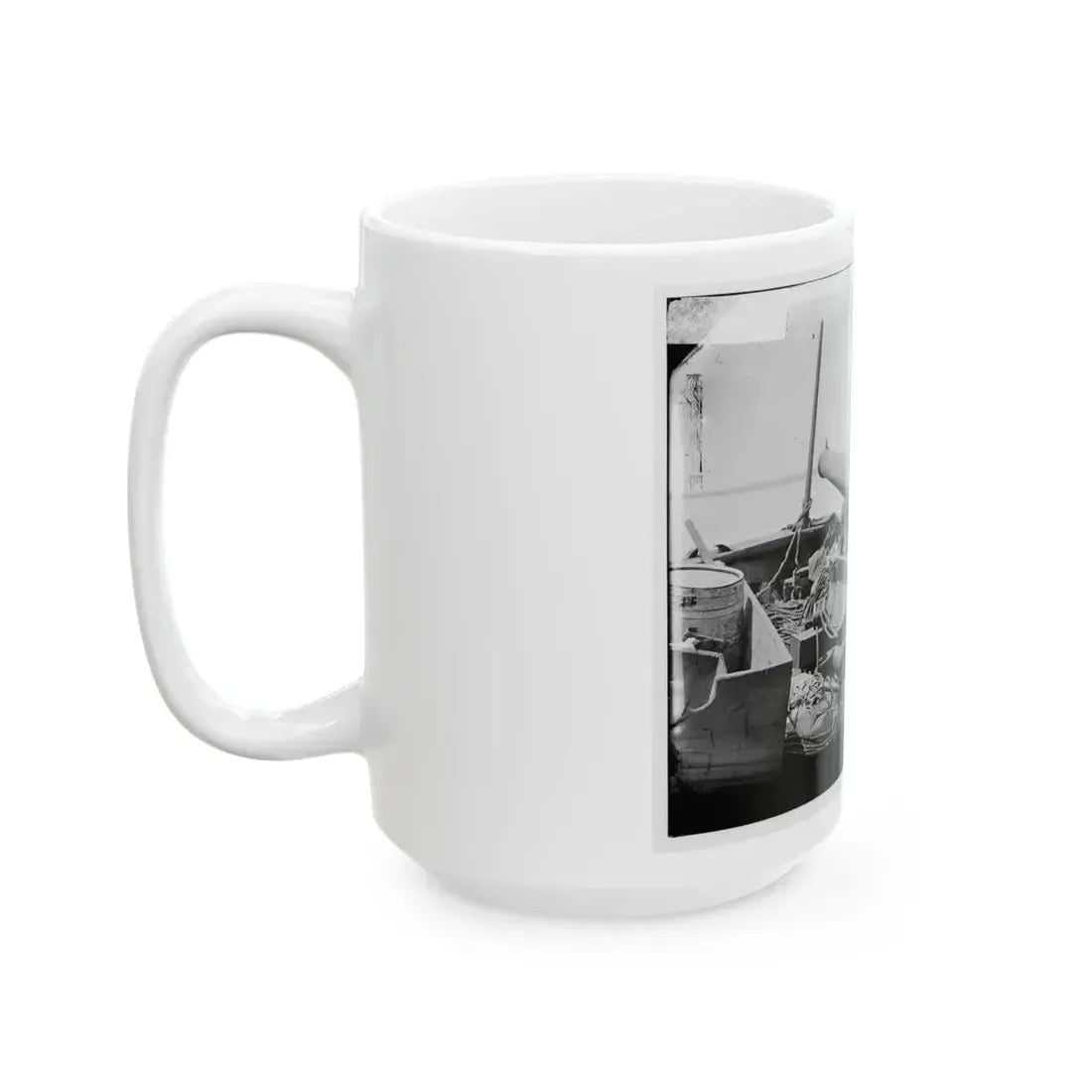 Bow Gun On Confederate Gunboat Teazer, Captured By The Maritanza (U.S. Civil War) White Coffee Mug - Go Mug Yourself