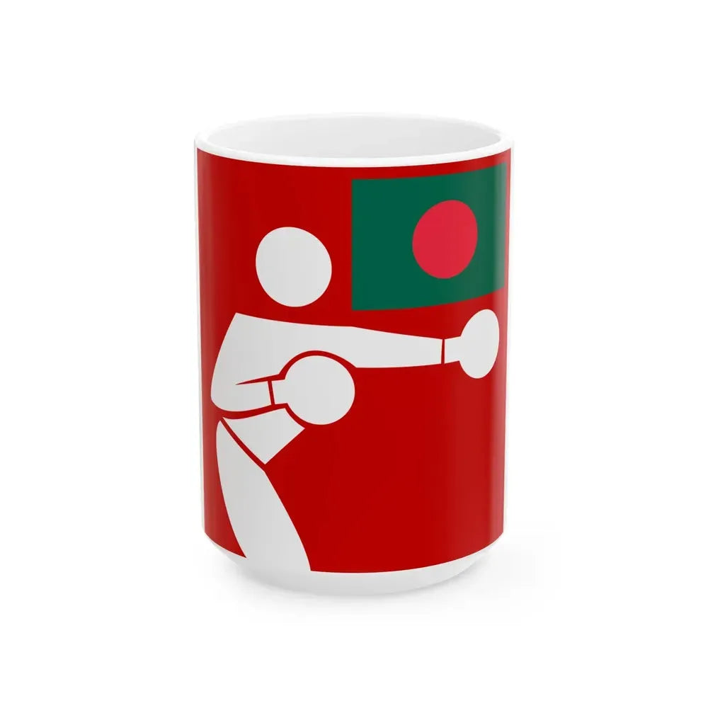 Boxingicon Bangladesh (Bangladesh) White Coffee Mug 15oz - Go Mug Yourself