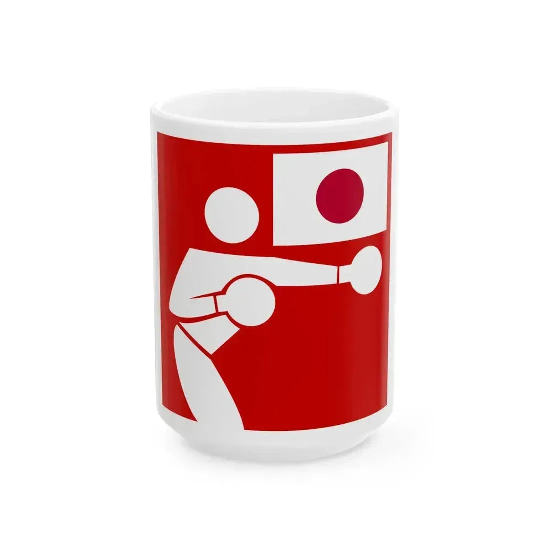 Boxingicon Japan (Japan) White Coffee Mug 15oz - Go Mug Yourself