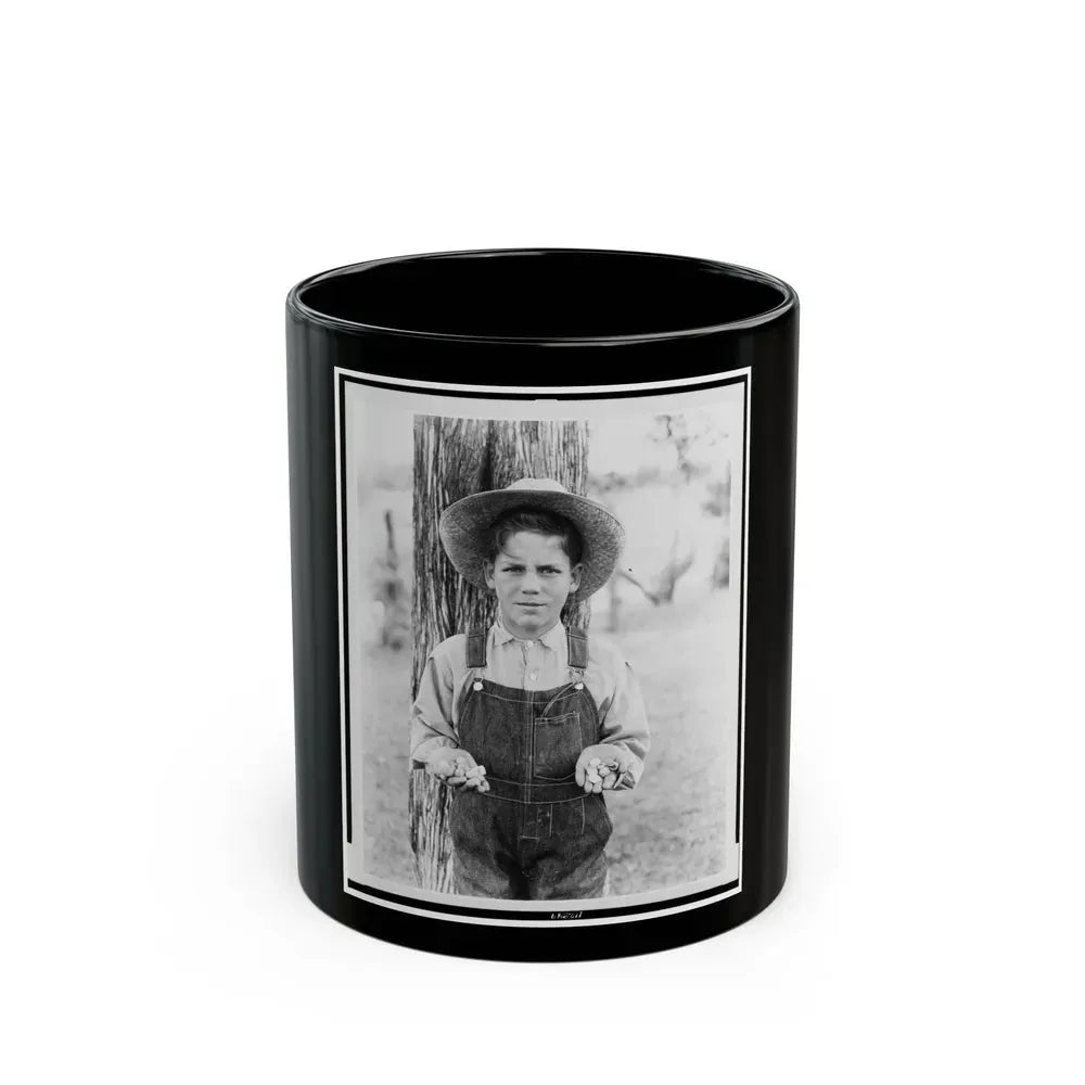 Boy Holding Union And Confederate Bullets, Perryville Battlefield, Perryville, Boyle County, Kentucky (U.S. Civil War) Black Coffee Mug 11oz - Go Mug Yourself