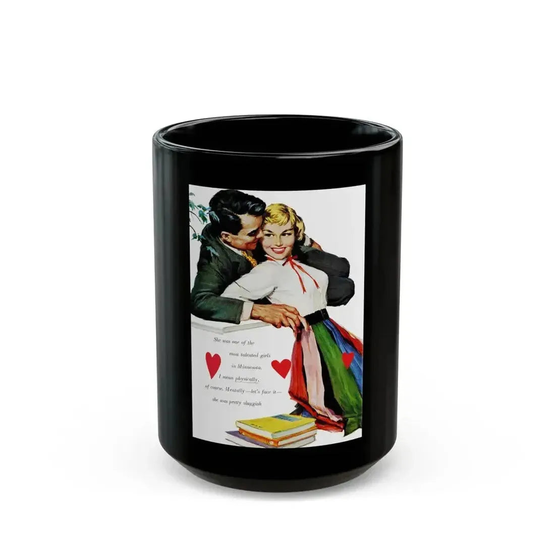 Boy, How I Love Elizabeth Barrett!, Good Housekeeping, September 1954 - Black Coffee Mug 15oz - Go Mug Yourself
