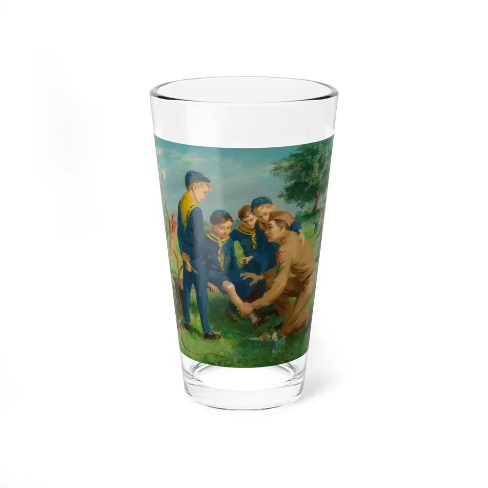 Boy Scouts - A Learning Opportunity (Magazine Illustration) Pint Glass 16oz 16oz - Go Mug Yourself