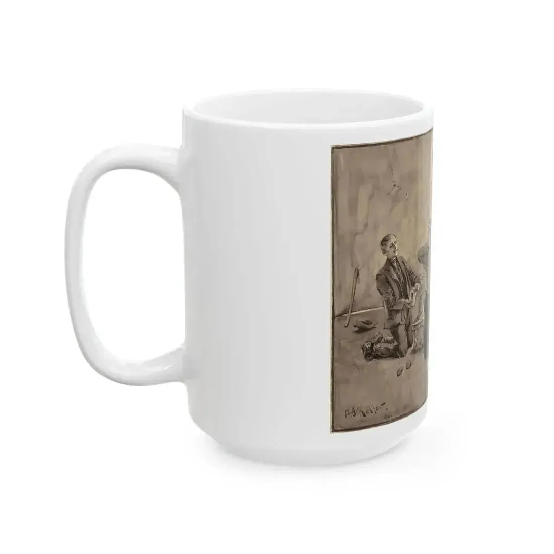 Boys and their Tents, 1894 - White Coffee Mug - Go Mug Yourself