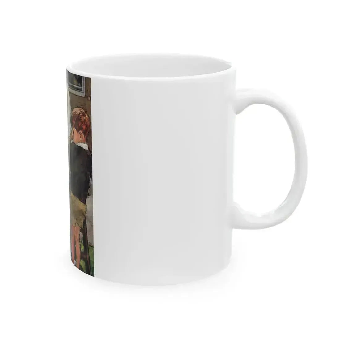 Boys Grow Up Scratched, Redbook, January 1961 - White Coffee Mug - Go Mug Yourself