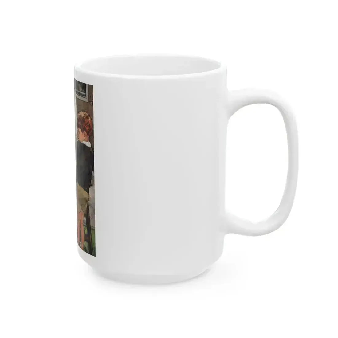 Boys Grow Up Scratched, Redbook, January 1961 - White Coffee Mug - Go Mug Yourself