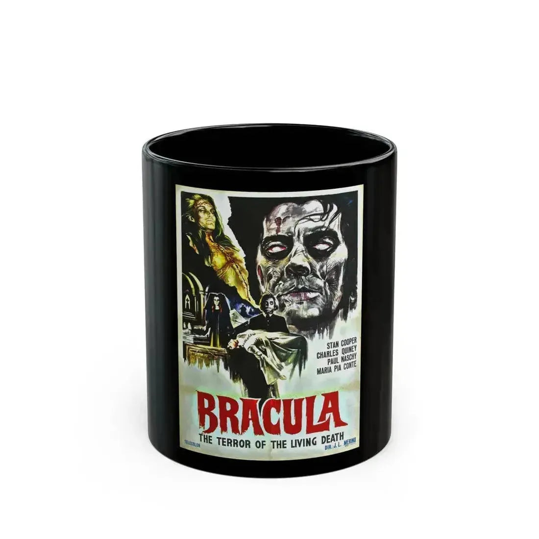 BRACULA (THE HANGING WOMAN) 1973 Movie Poster - Black Coffee Mug 11oz - Go Mug Yourself