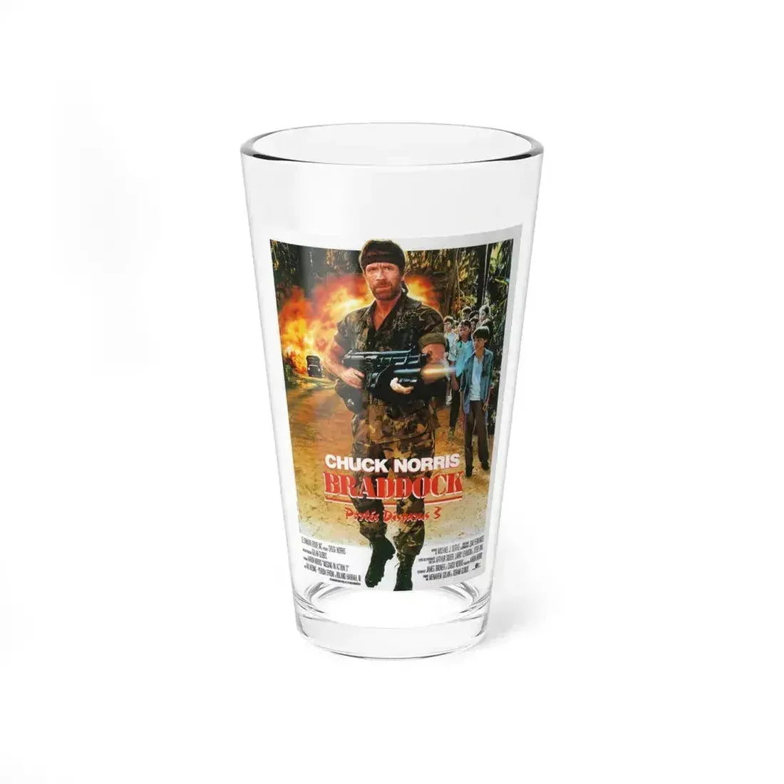 BRADDOCK MISSING IN ACTION 3 1988 Movie Poster - Pint Glass 16oz 16oz - Go Mug Yourself
