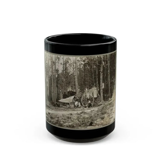 Brady's Photo Outfit In Front Of Petersburg, Va. 1864( ) (U.S. Civil War) Black Coffee Mug 15oz - Go Mug Yourself