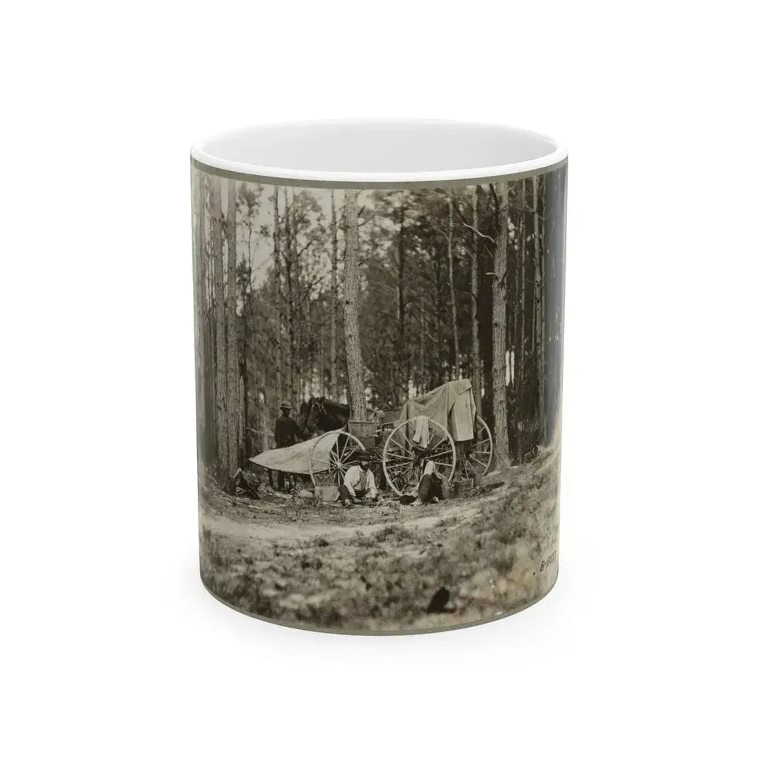 Brady's Photo Outfit In Front Of Petersburg, Va. 1864( ) (U.S. Civil War) White Coffee Mug 11oz - Go Mug Yourself