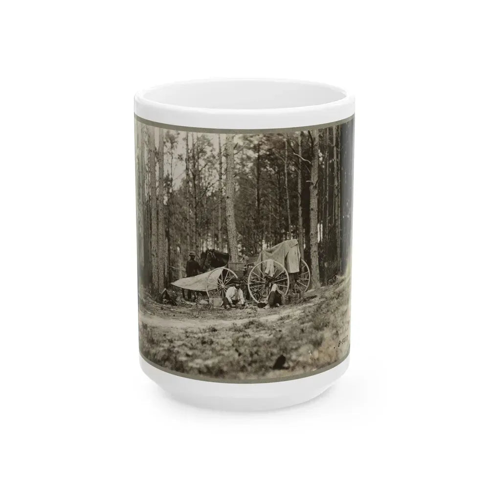 Brady's Photo Outfit In Front Of Petersburg, Va. 1864( ) (U.S. Civil War) White Coffee Mug 15oz - Go Mug Yourself