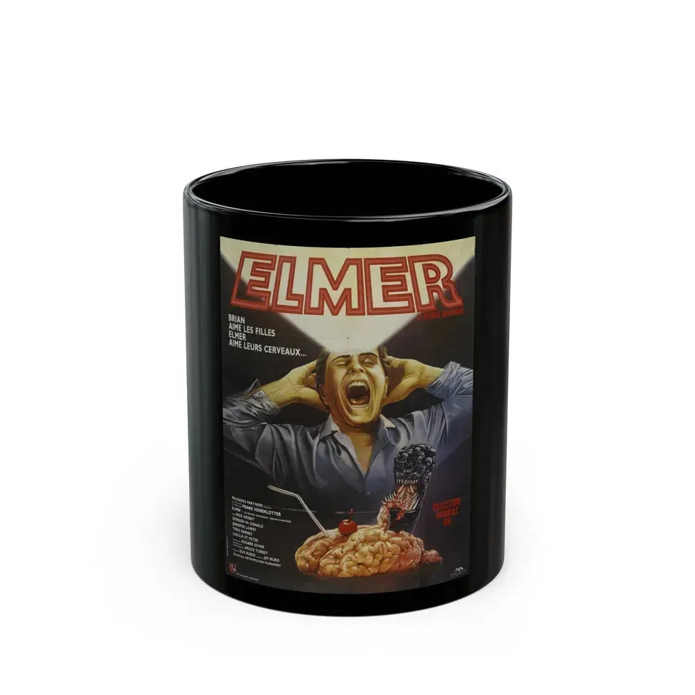 BRAIN DAMAGE (FRENCH) 1988 Movie Poster - Black Coffee Mug 11oz - Go Mug Yourself