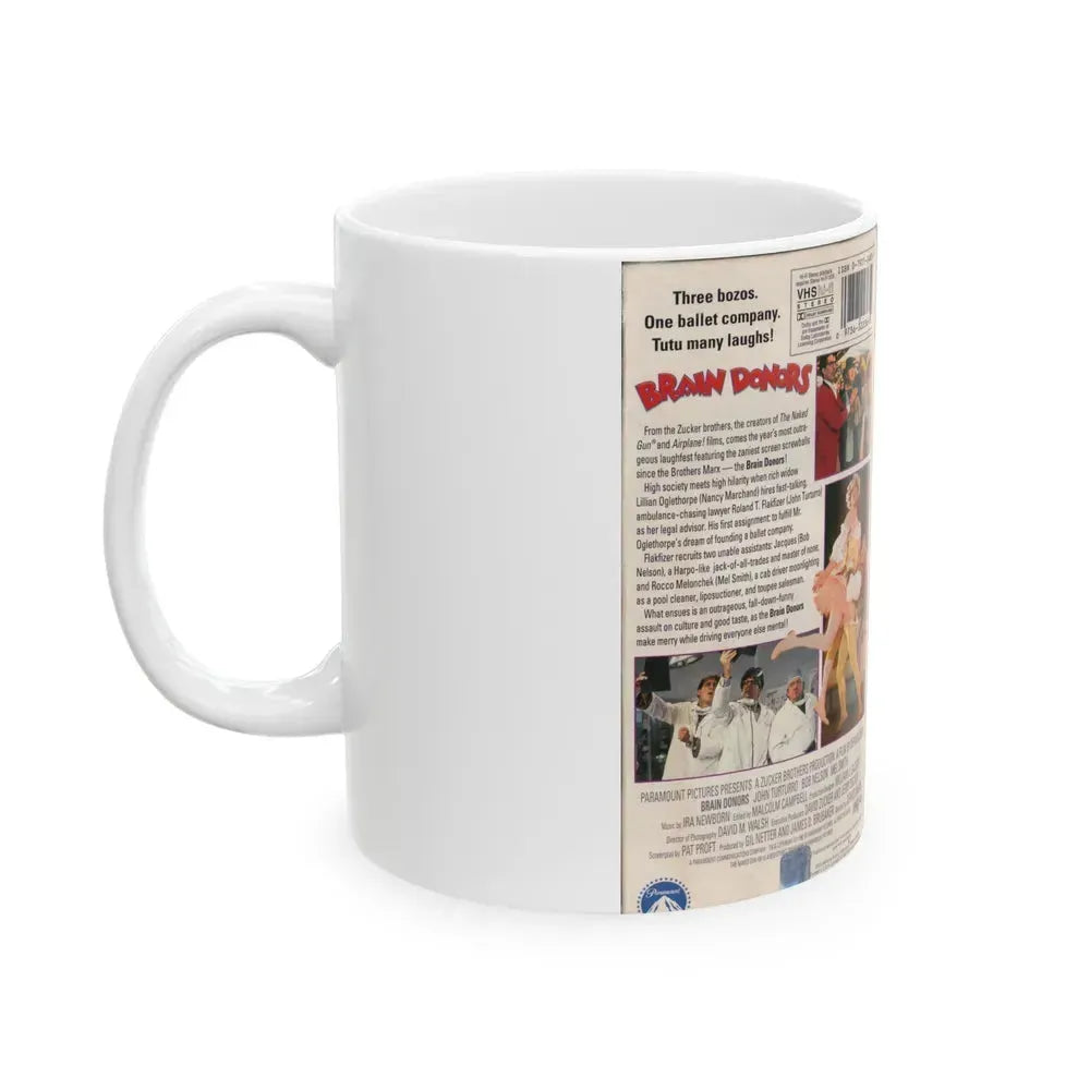 BRAIN DONORS (VHS COVER) - White Coffee Mug - Go Mug Yourself