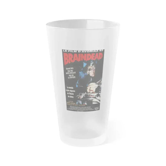 BRAINDEAD (DEAD ALIVE) - FRENCH 1992 Movie Poster - Frosted Pint Glass 16oz 16oz Frosted - Go Mug Yourself