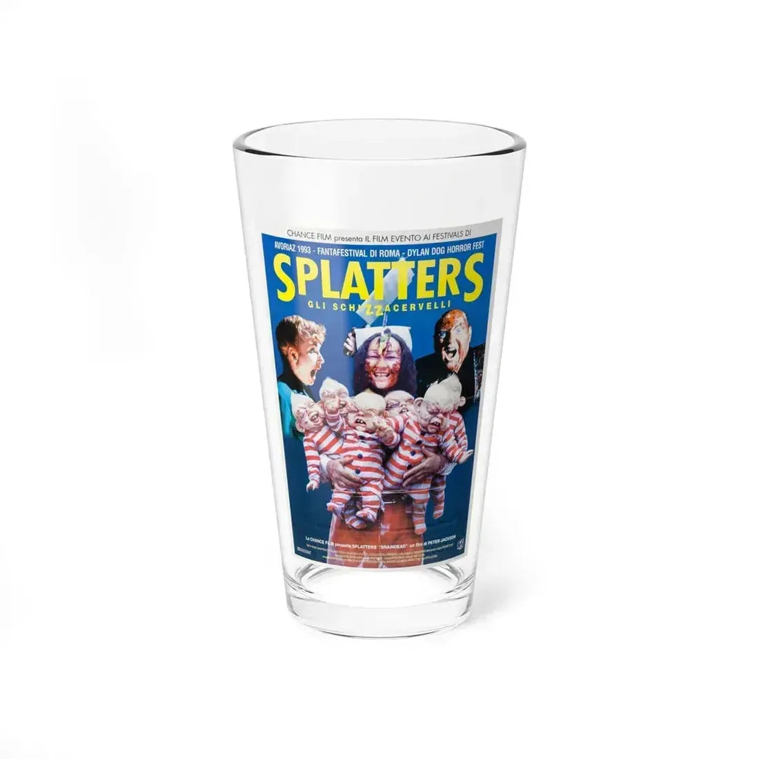 BRAINDEAD (ITALIAN) 1992 Movie Poster - Pint Glass 16oz 16oz - Go Mug Yourself