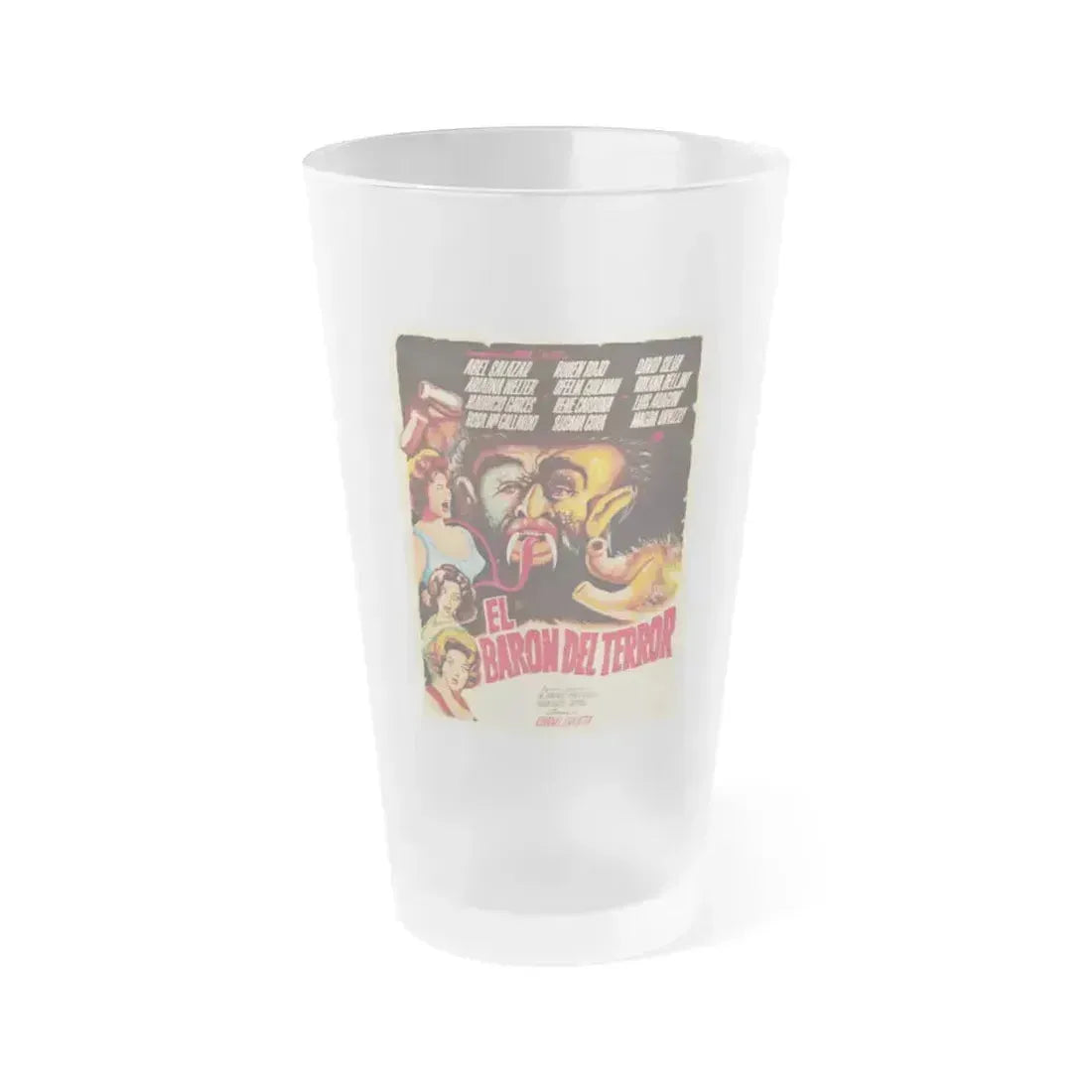 BRAINIAC (BARON OF TERROR) 1962 Movie Poster - Frosted Pint Glass 16oz 16oz Frosted - Go Mug Yourself