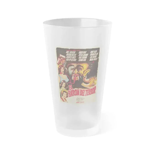 BRAINIAC (BARON OF TERROR) 1962 Movie Poster - Frosted Pint Glass 16oz 16oz Frosted - Go Mug Yourself