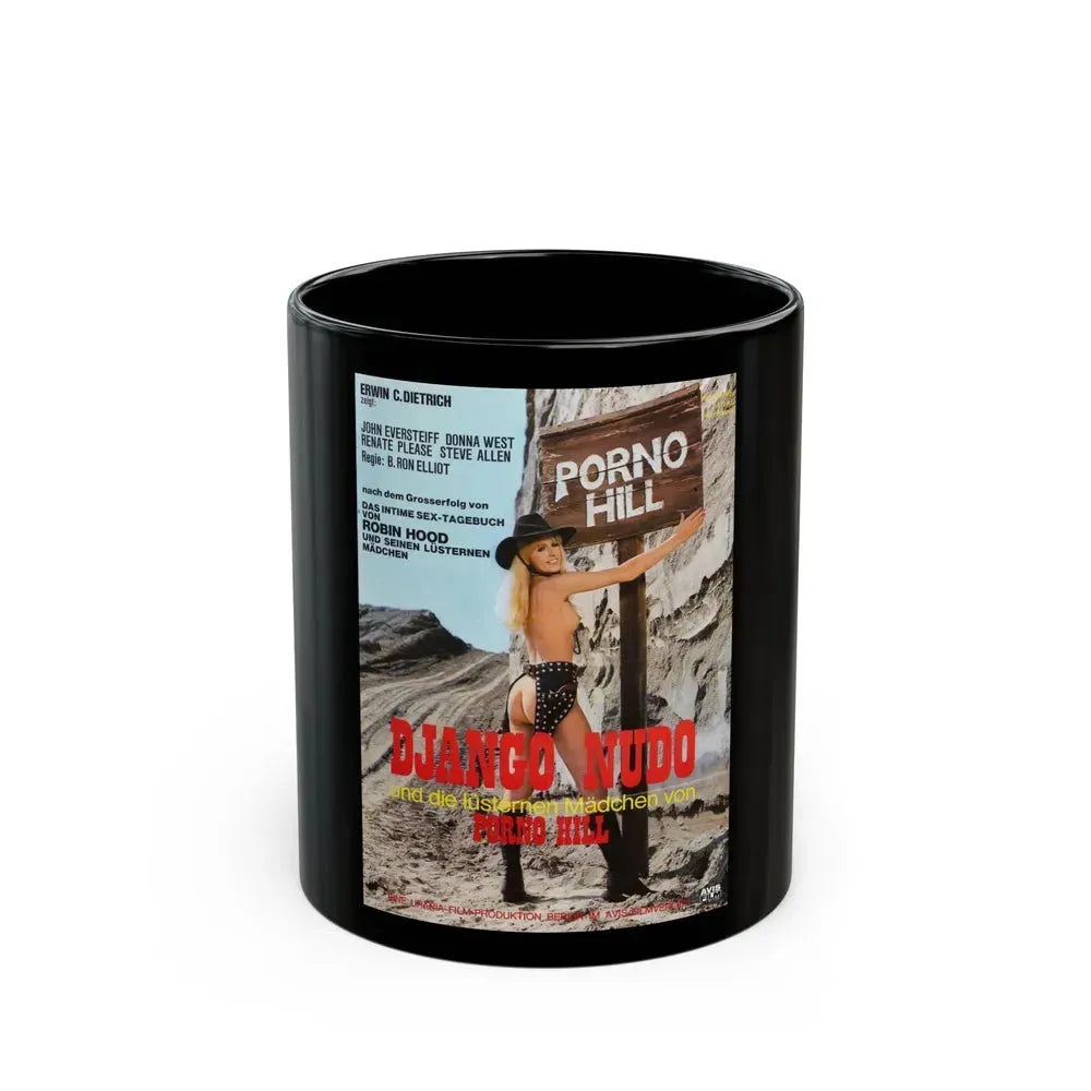 BRAND OF SHAME (NUDE DJANGO) 1968 Movie Poster - Black Coffee Mug 11oz - Go Mug Yourself