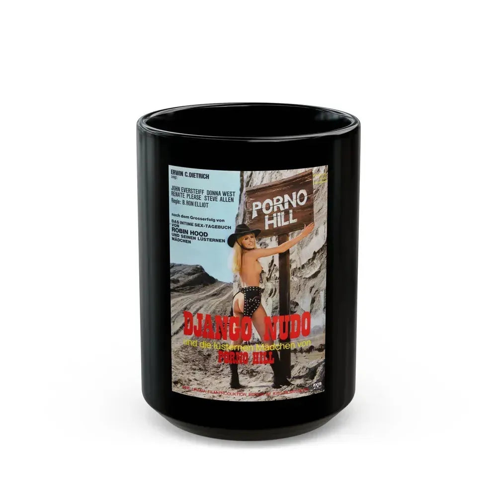 BRAND OF SHAME (NUDE DJANGO) 1968 Movie Poster - Black Coffee Mug 15oz - Go Mug Yourself
