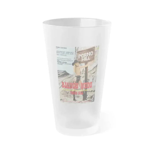 BRAND OF SHAME (NUDE DJANGO) 1968 Movie Poster - Frosted Pint Glass 16oz 16oz Frosted - Go Mug Yourself