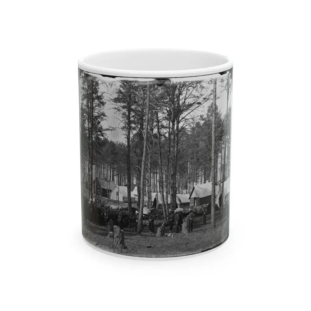 Brandy Station, Va. Camp At Army Of The Potomac Headquarters; Zouaves In Foreground (U.S. Civil War) White Coffee Mug 11oz - Go Mug Yourself