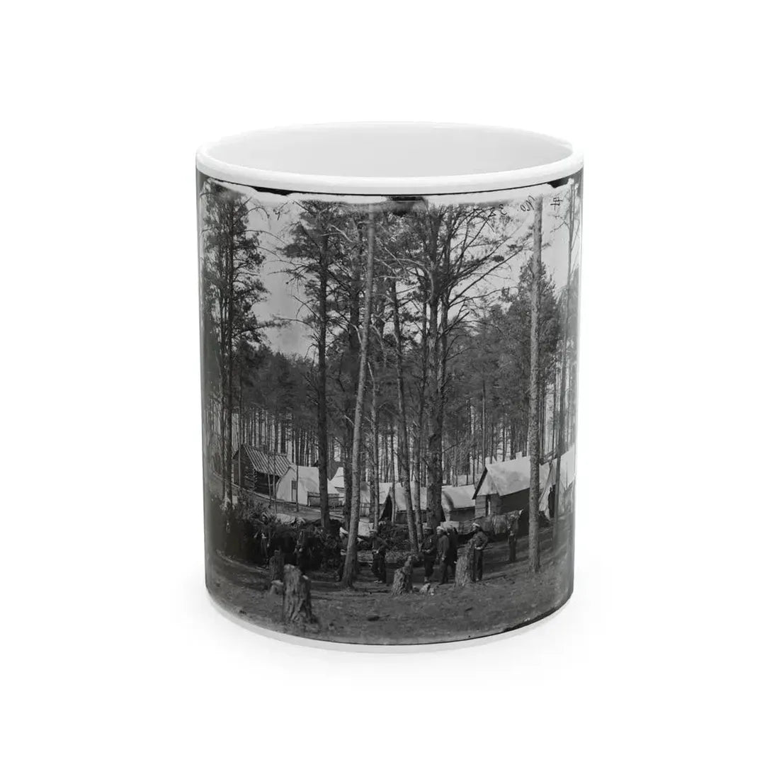 Brandy Station, Va. Camp At Army Of The Potomac Headquarters; Zouaves In Foreground (U.S. Civil War) White Coffee Mug 11oz - Go Mug Yourself