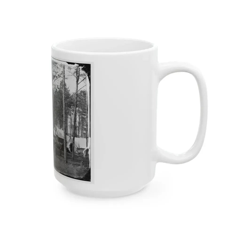 Brandy Station, Va. Camp At Army Of The Potomac Headquarters; Zouaves In Foreground (U.S. Civil War) White Coffee Mug - Go Mug Yourself