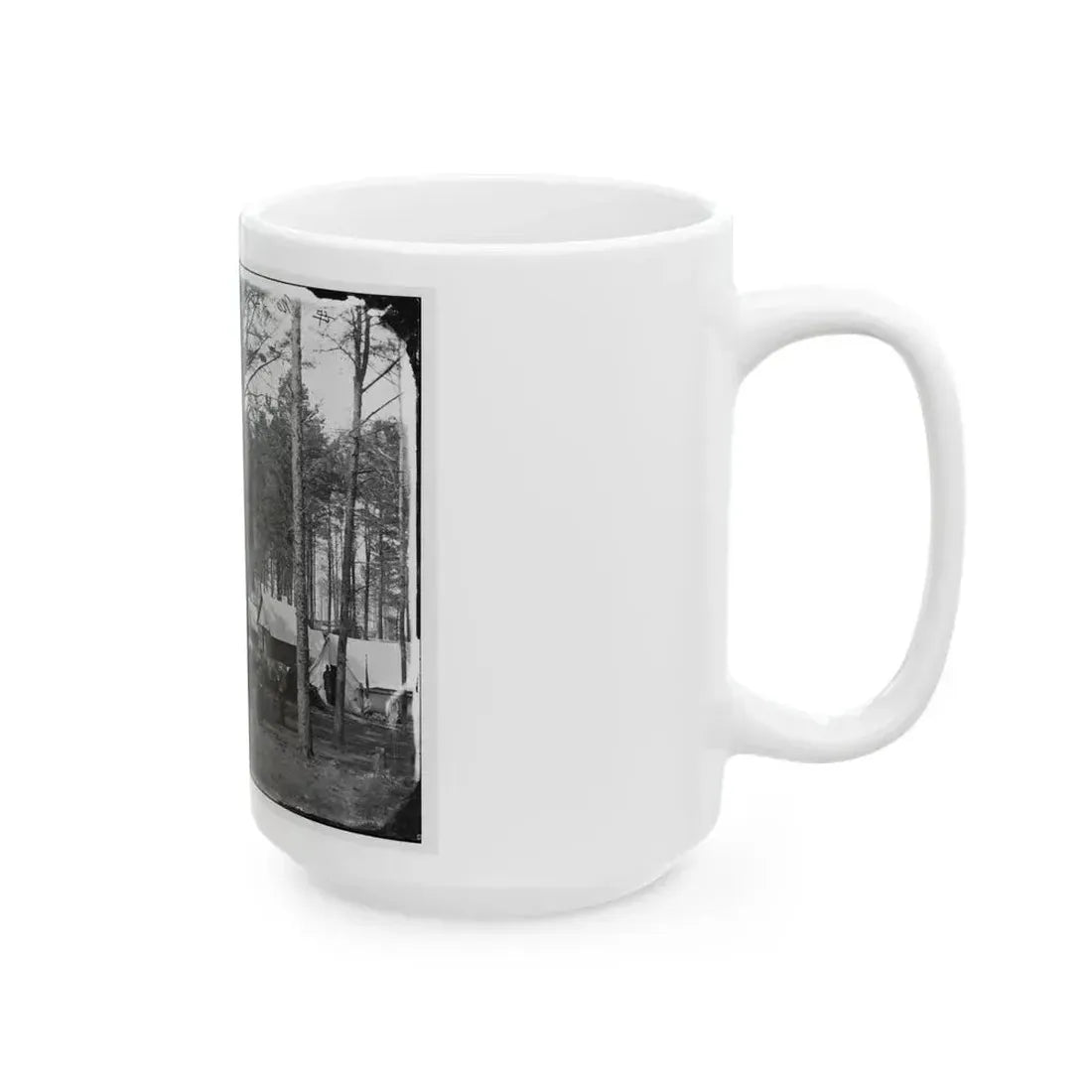 Brandy Station, Va. Camp At Army Of The Potomac Headquarters; Zouaves In Foreground (U.S. Civil War) White Coffee Mug - Go Mug Yourself