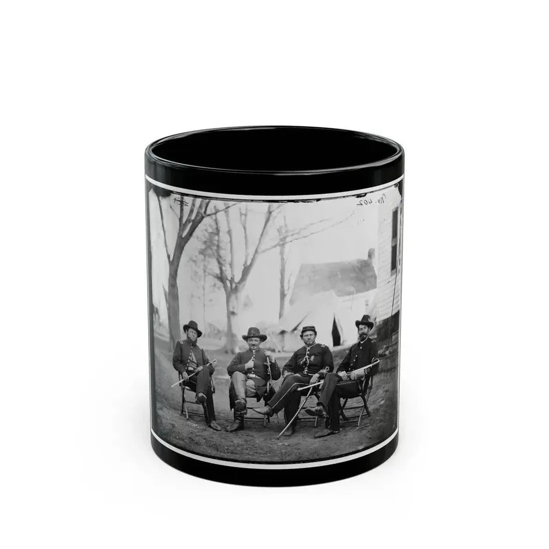 Brandy Station, Va. Four Provost Marshals Of The 3d Army Corps (U.S. Civil War) Black Coffee Mug 11oz - Go Mug Yourself
