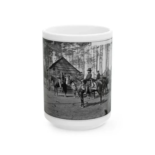 Brandy Station, Va. Gen. Rufus Ingalls On Horseback (U.S. Civil War) White Coffee Mug 15oz - Go Mug Yourself