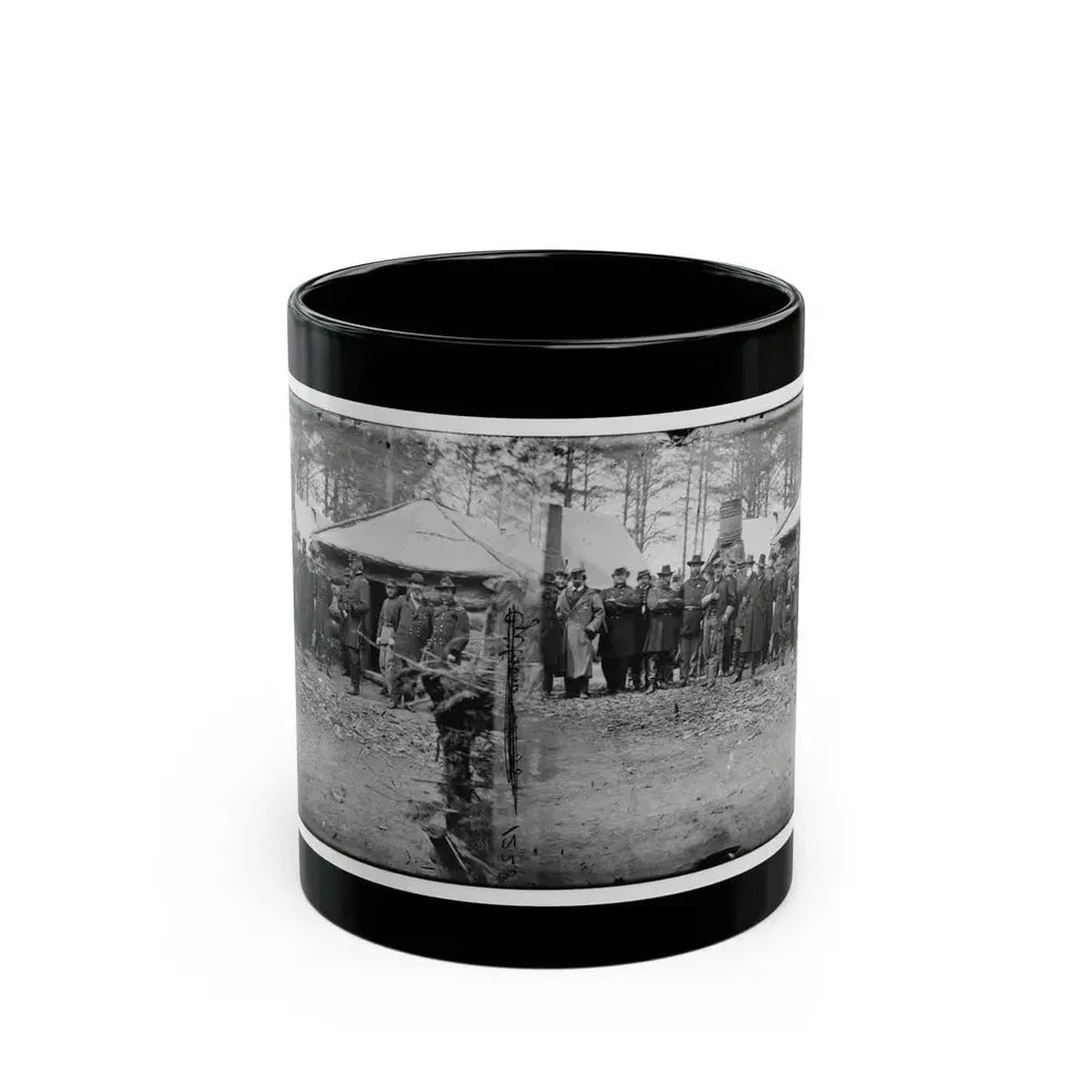 Brandy Station, Va. Gens. George G. Meade, John Sedgwick, And Robert O. Tyler With Staff Officers At Horse Artillery Headquarters (U.S. Civil War) Black Coffee Mug 11oz - Go Mug Yourself