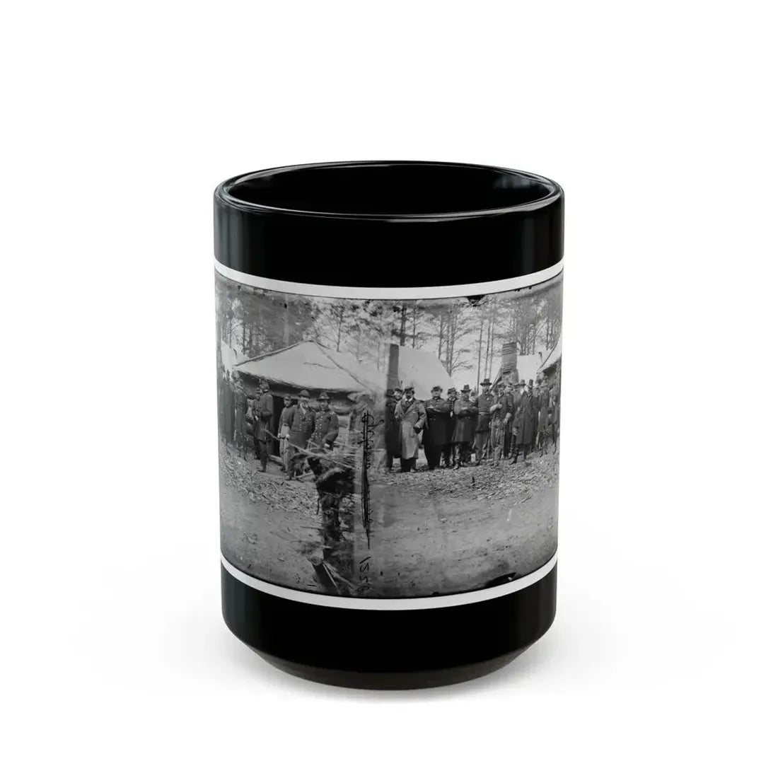 Brandy Station, Va. Gens. George G. Meade, John Sedgwick, And Robert O. Tyler With Staff Officers At Horse Artillery Headquarters (U.S. Civil War) Black Coffee Mug 15oz - Go Mug Yourself