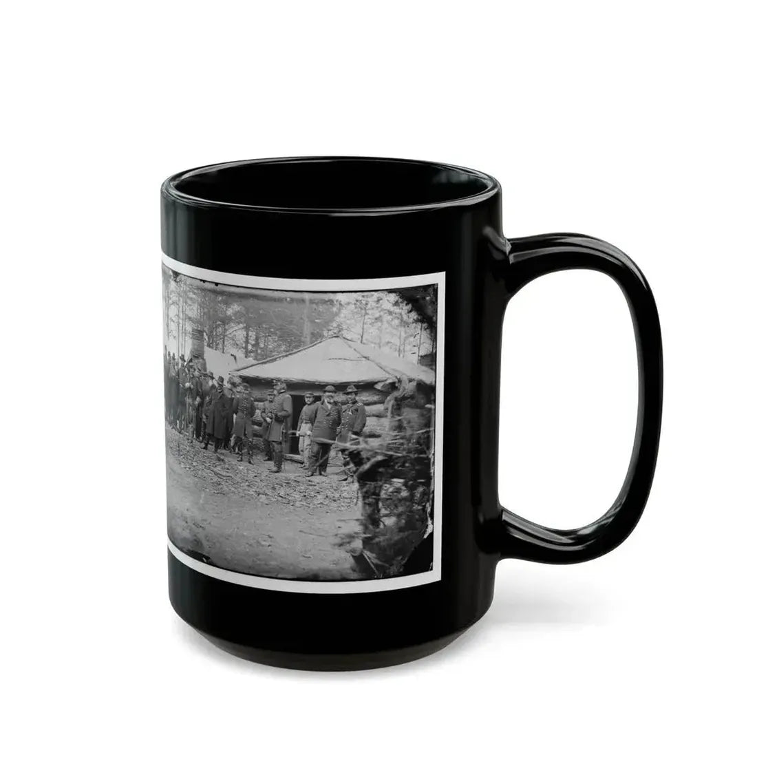 Brandy Station, Va. Gens. George G. Meade, John Sedgwick, And Robert O. Tyler With Staff Officers At Horse Artillery Headquarters (U.S. Civil War) Black Coffee Mug - Go Mug Yourself