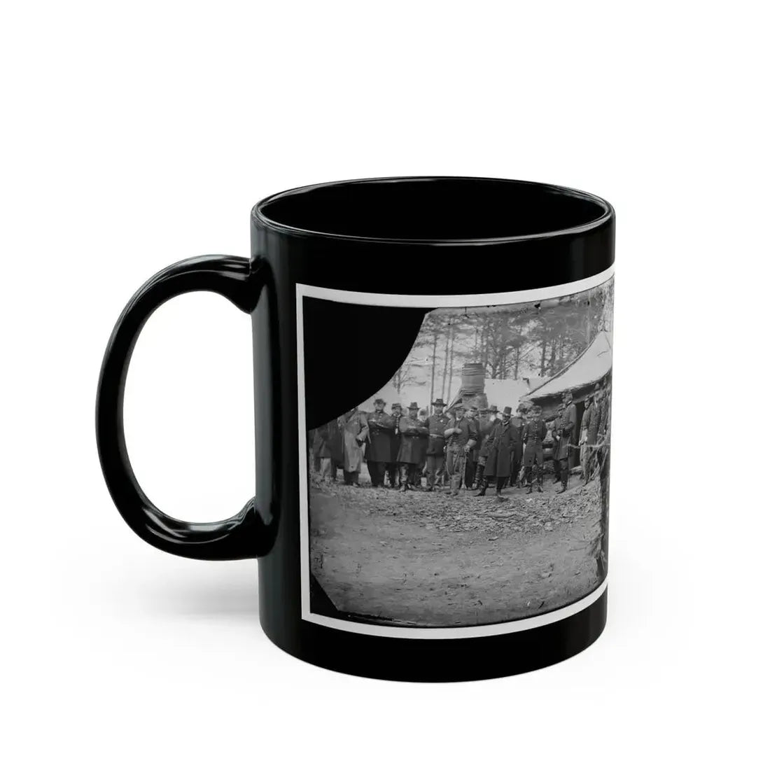 Brandy Station, Va. Gens. George G. Meade, John Sedgwick, And Robert O. Tyler With Staff Officers At Horse Artillery Headquarters (U.S. Civil War) Black Coffee Mug - Go Mug Yourself