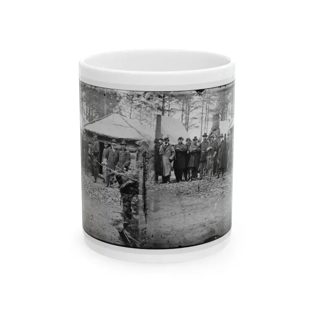 Brandy Station, Va. Gens. George G. Meade, John Sedgwick, And Robert O. Tyler With Staff Officers At Horse Artillery Headquarters (U.S. Civil War) White Coffee Mug 11oz - Go Mug Yourself