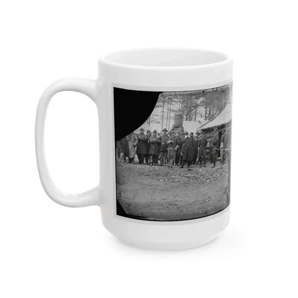 Brandy Station, Va. Gens. George G. Meade, John Sedgwick, And Robert O. Tyler With Staff Officers At Horse Artillery Headquarters (U.S. Civil War) White Coffee Mug - Go Mug Yourself